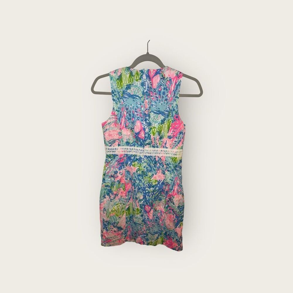 Lilly Pulitzer Railee Shift Dress Fished My Wish Size 2 - Picture 4 of 8